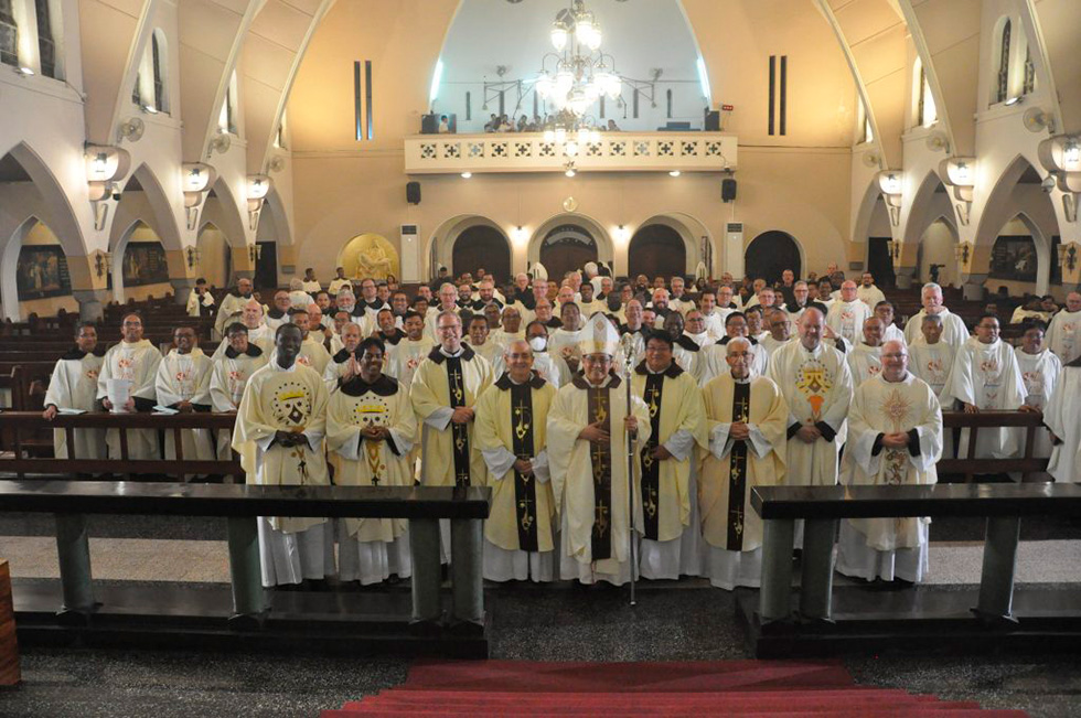 Carmelite friars from around the world gather for the Closing Mass of the General Chapter at Our Lady of Mount Carmel Cathedral in Malang. Photo credit: Indonesian Carmelite Order